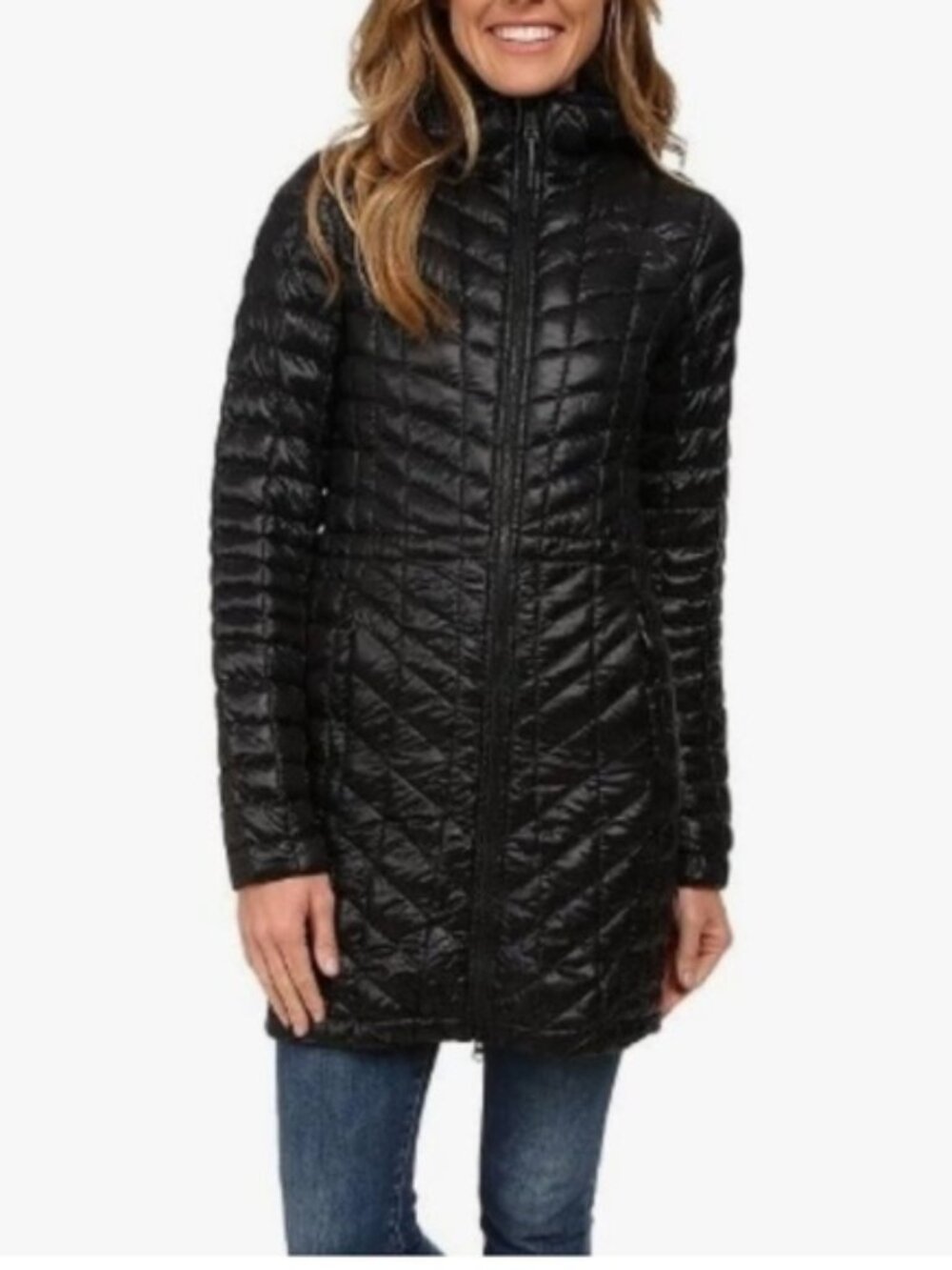 The North Face Women’s Jacket Thermoball Parka Light Hooded Insulated Black XS